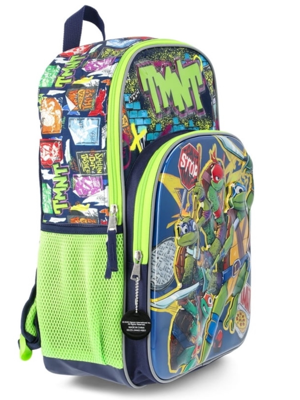 New Teenage Ninja Turtles boys 17” 3D glow in the dark backpack green - Picture 3 of 6